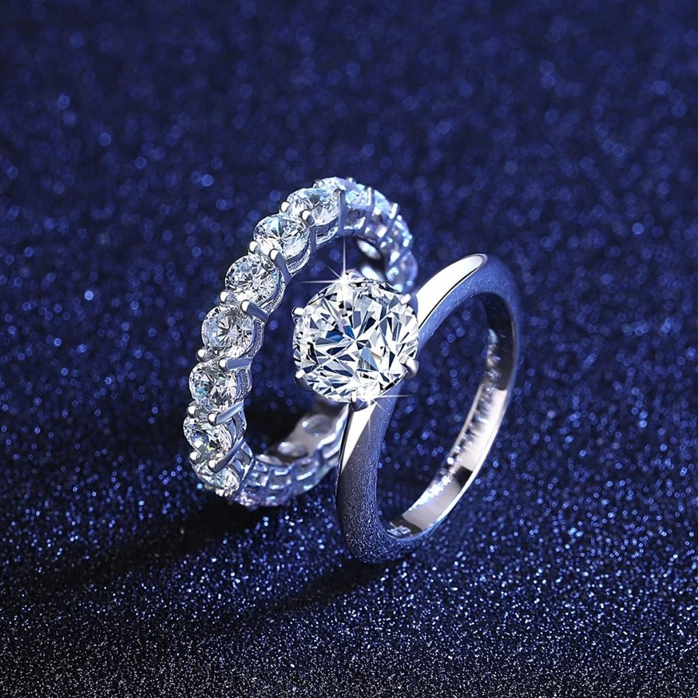 Certified 2ct. t.w. Diamond Wedding Ring Set - Picture 4 of 17